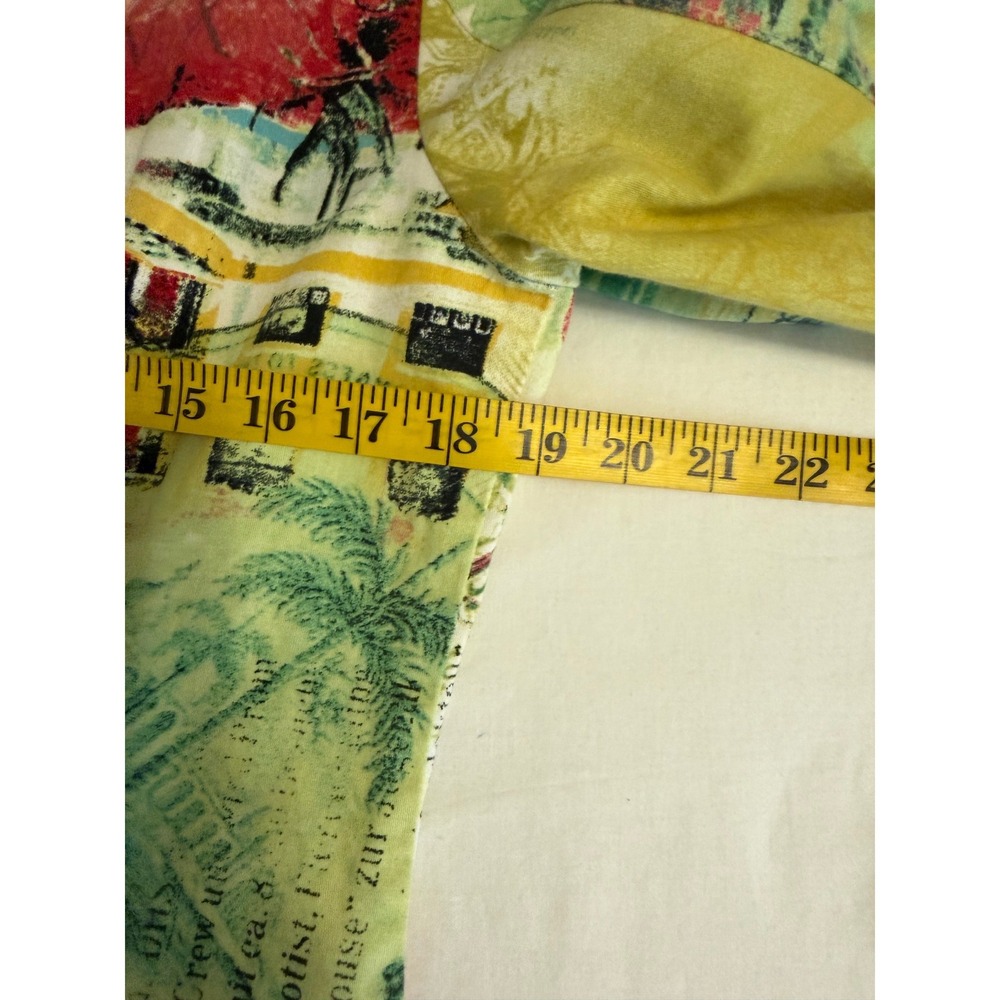 Sharon Young 2 Piece Set Jacket and Top Collage Print Green Yellow Red Large 10 - Picture 6 of 11